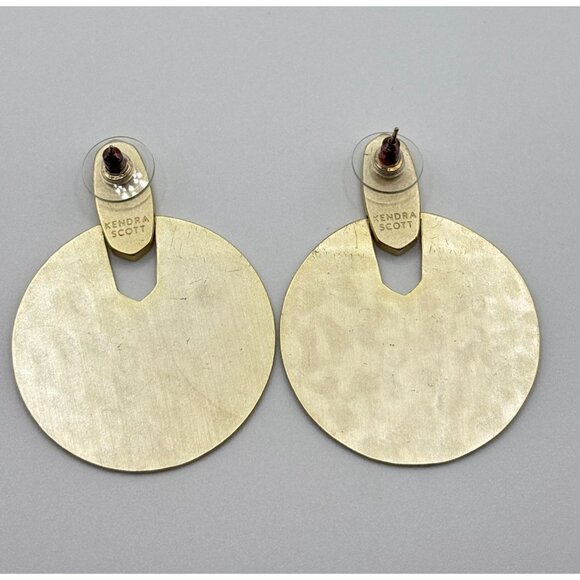 Kendra Scott Didi Disk Hammered Earrings Gold-Tone - Picture 2 of 7
